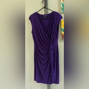 American Living Deep Purple Asymmetrical Dress